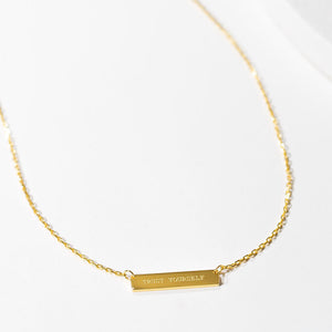 Engraved Bar Pendant: